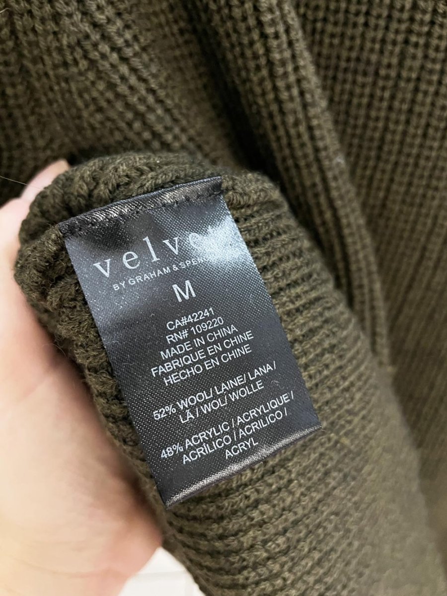 velvet by graham and spencer wool - blend stripe cuff sweater | anthropologie - good market thrift store