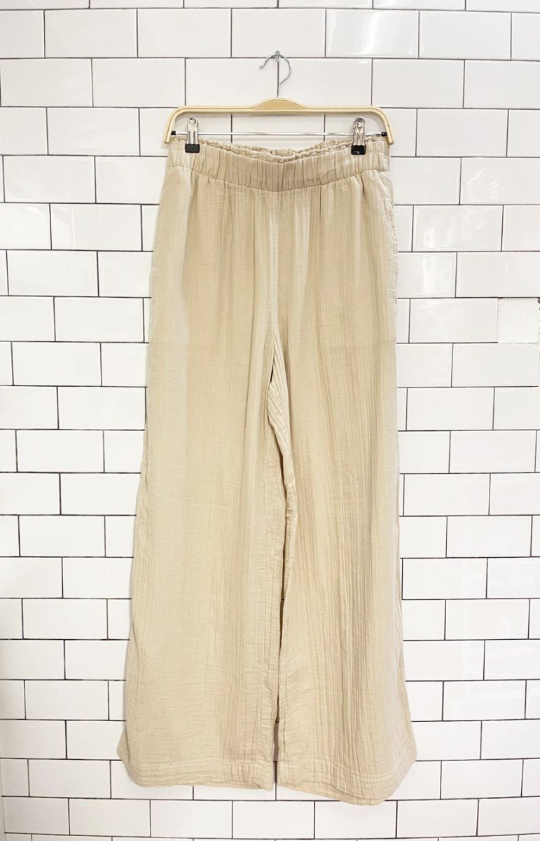 gap gauze cotton easy wide leg pants - good market thrift store