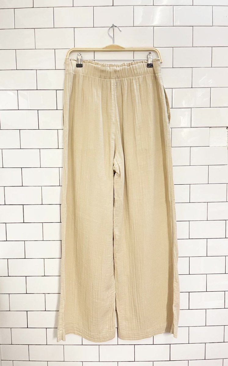 gap gauze cotton easy wide leg pants - good market thrift store
