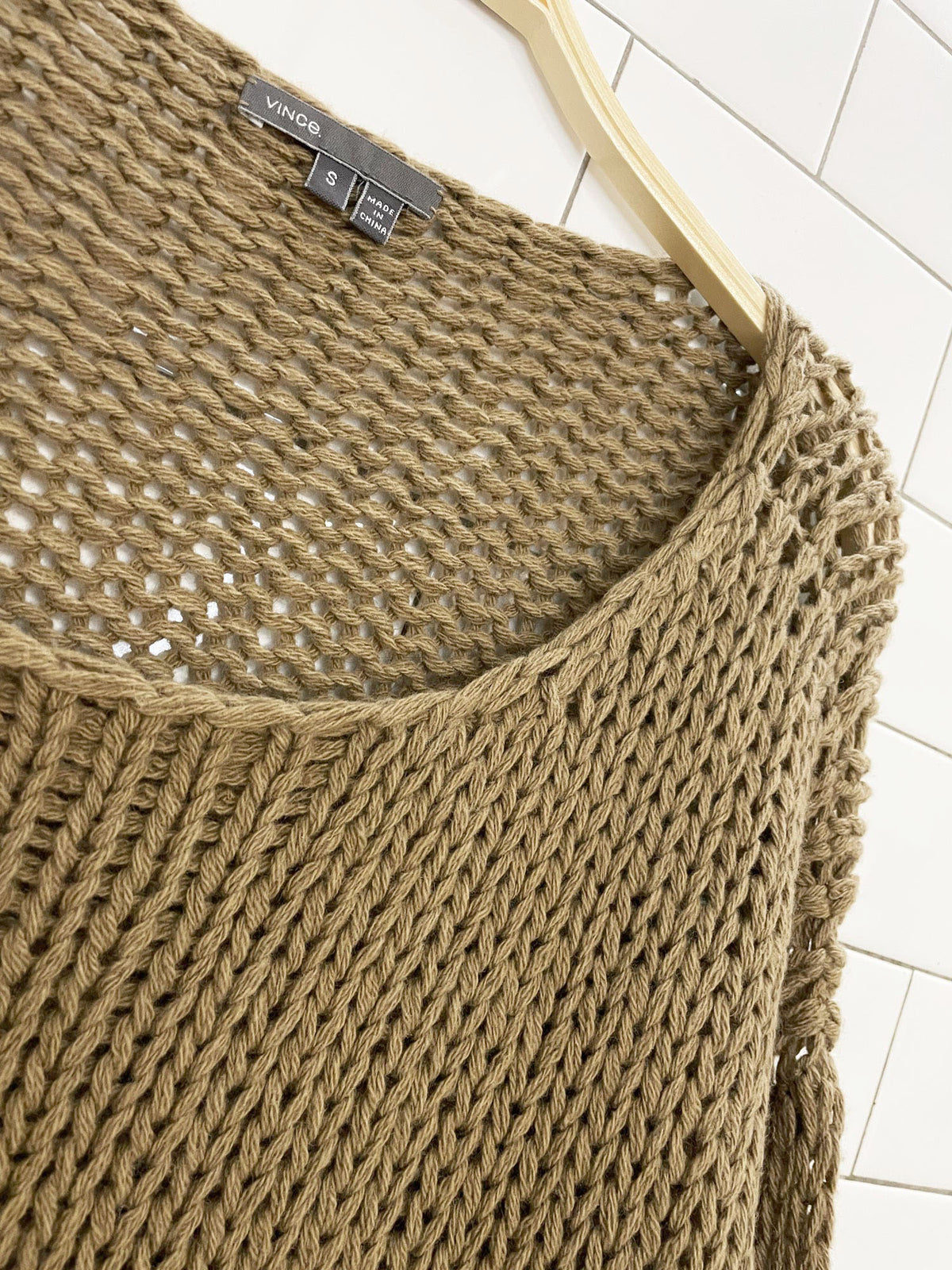vince oversized loose slub knit soft sweater