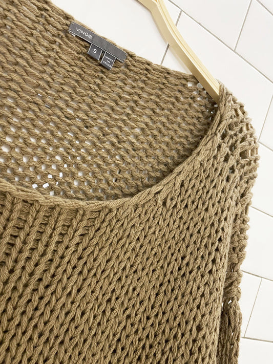vince oversized loose slub knit soft sweater