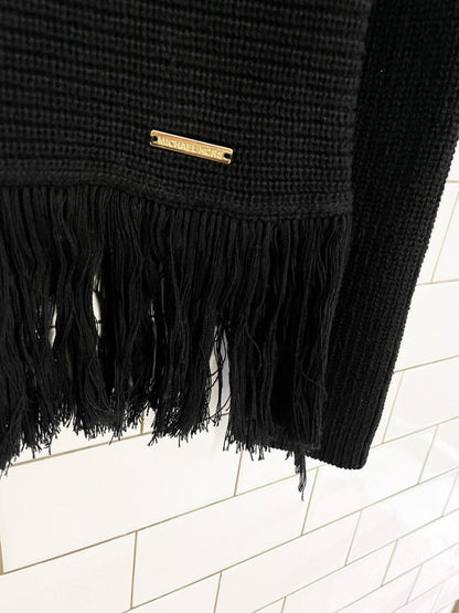 nwt michael kors fringe hem knit turtleneck sweater - good market thrift store