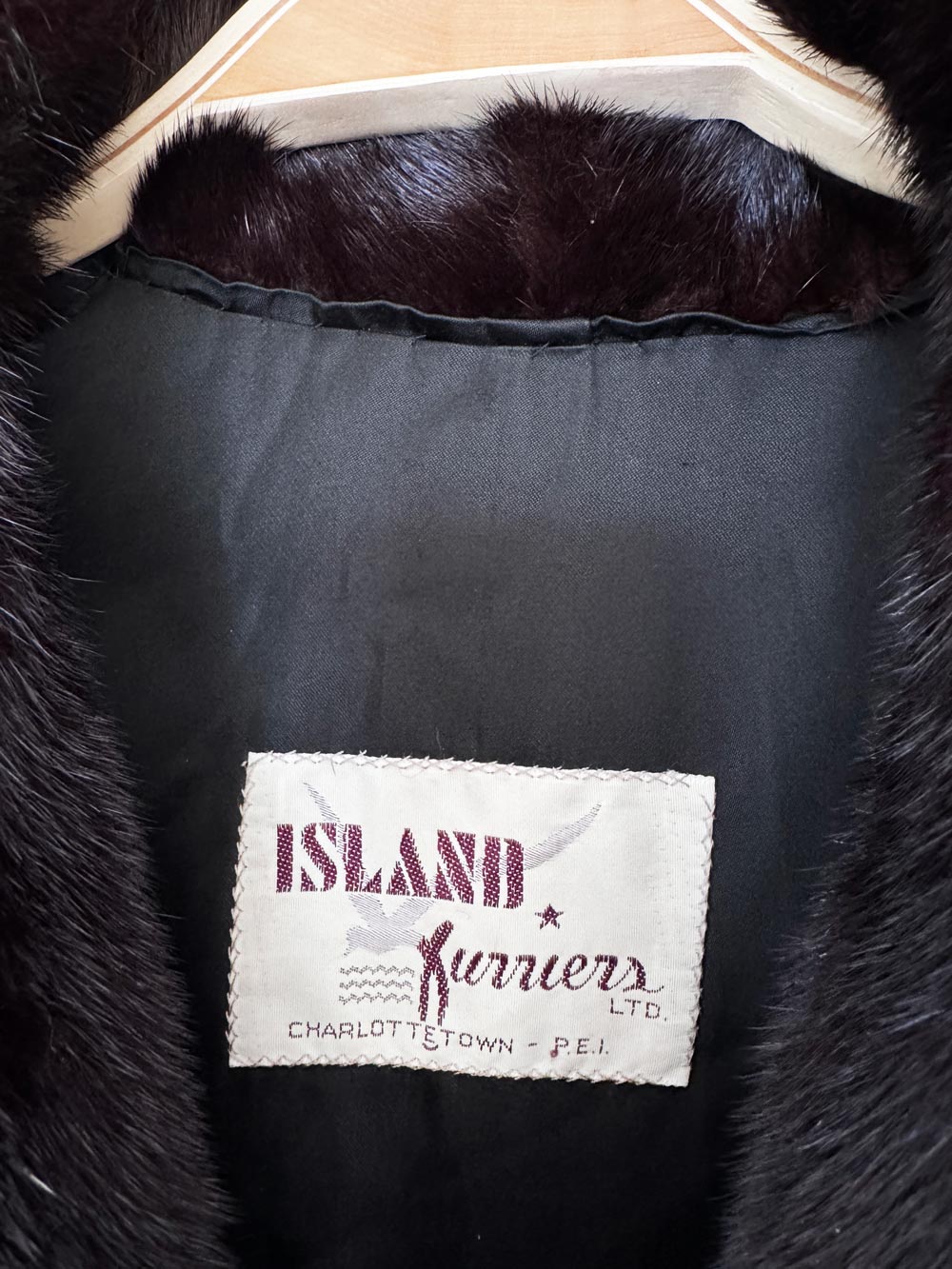 vintage island furriers mink fur long coat