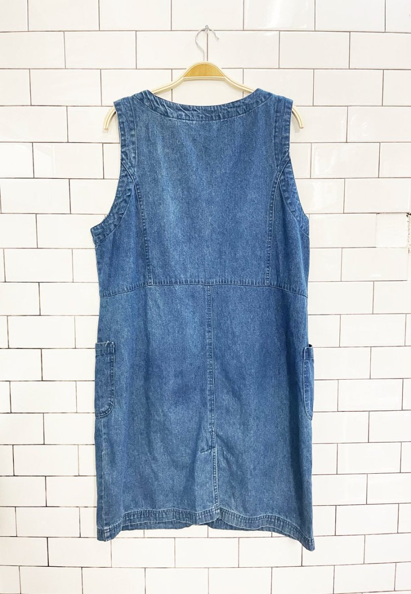 vintage 00s tabi denim jumper - good market thrift store