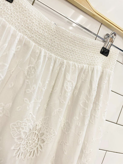 alice + olivia reise eyelet tiered maxi skirt - good market thrift store