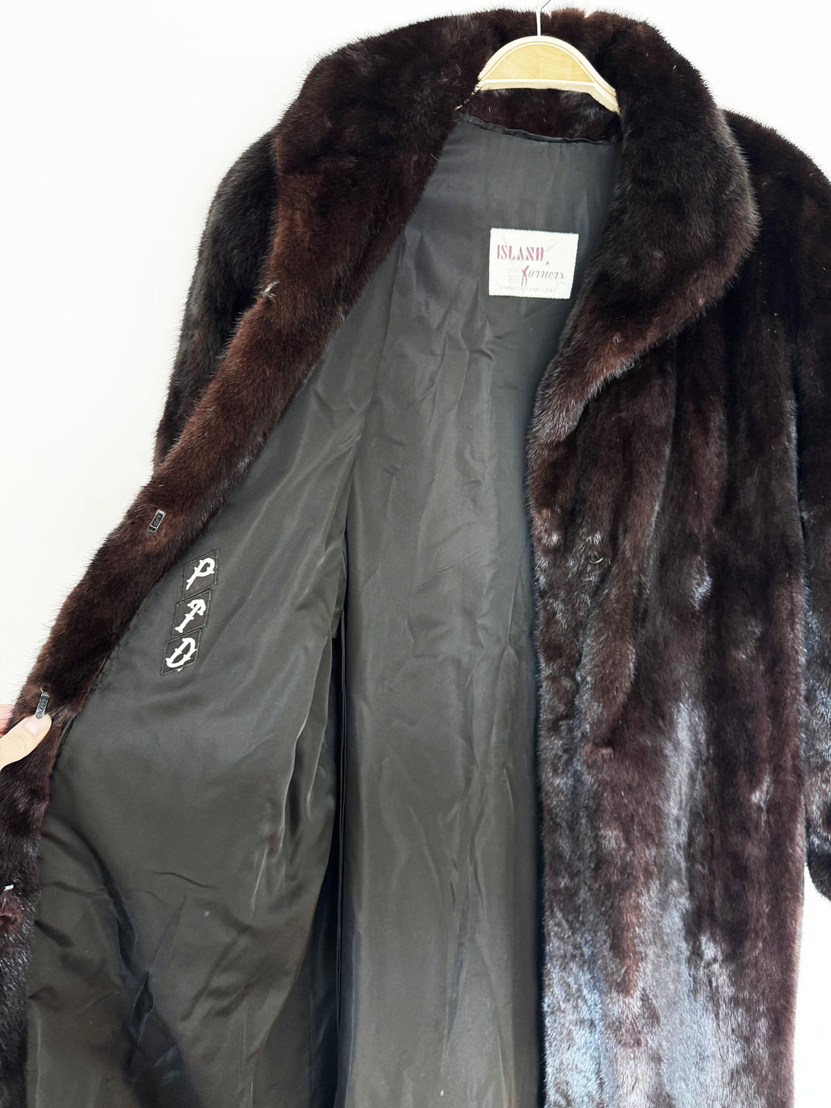 vintage island furriers mink fur long coat