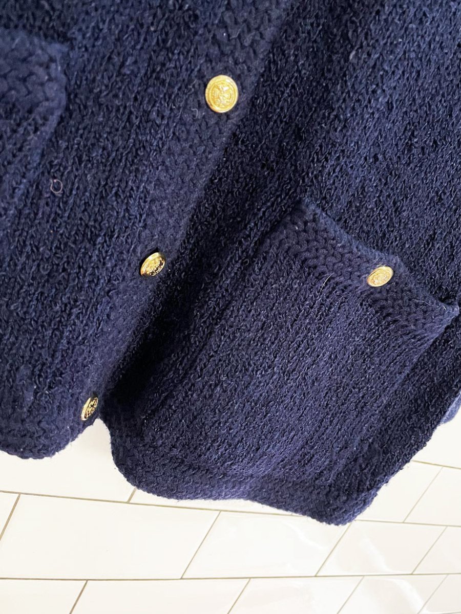 vintage 60s willi of california boucle knit pocket cardigan - good market thrift store