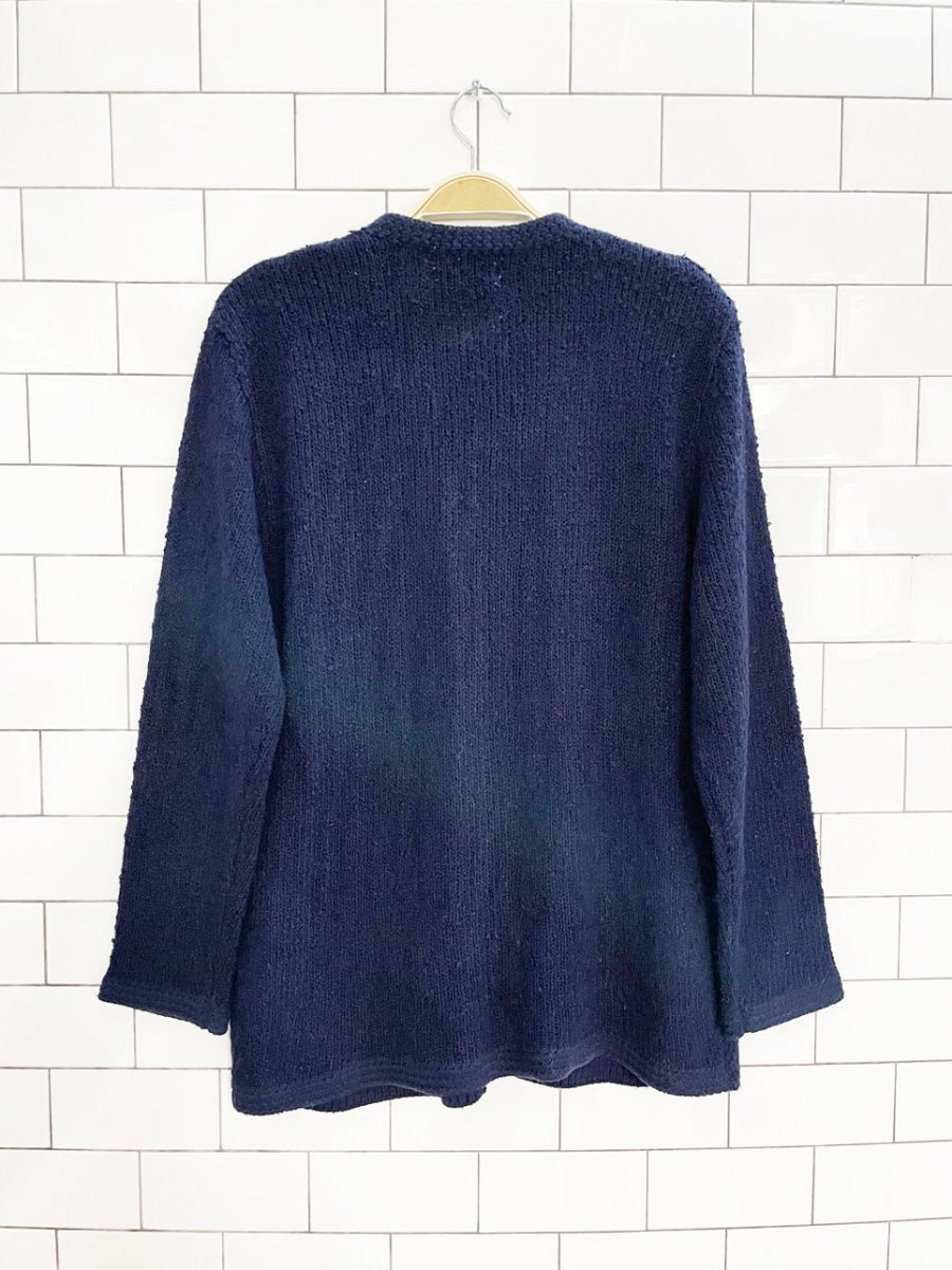 vintage 60s willi of california boucle knit pocket cardigan - good market thrift store