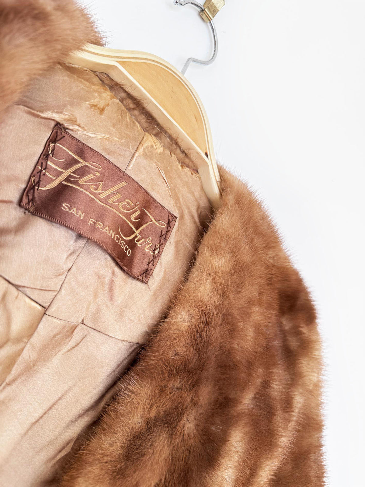 vintage 50s fisher san fran mink fur stole cape