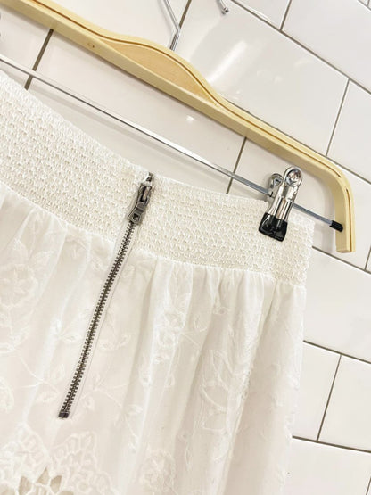 alice + olivia reise eyelet tiered maxi skirt - good market thrift store