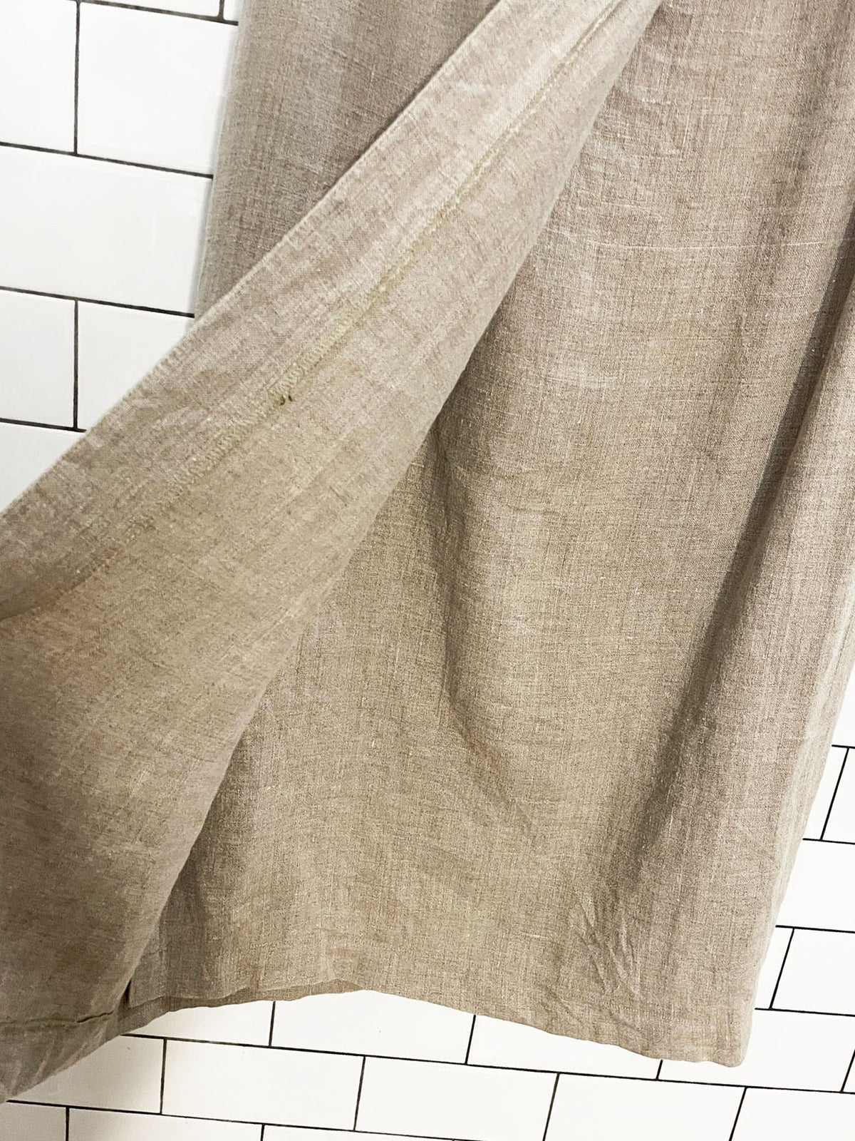 vintage woman collection 100% linen wrap maxi skirt