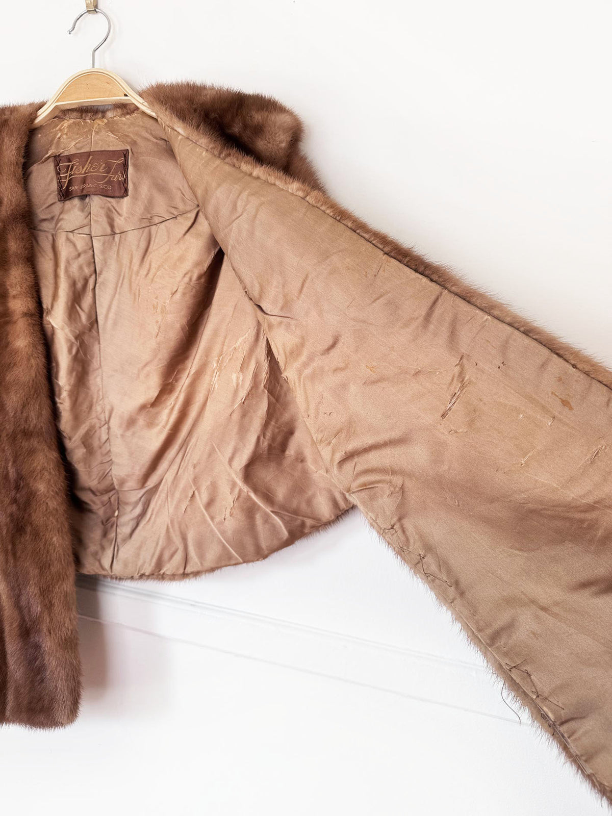 vintage 50s fisher san fran mink fur stole cape
