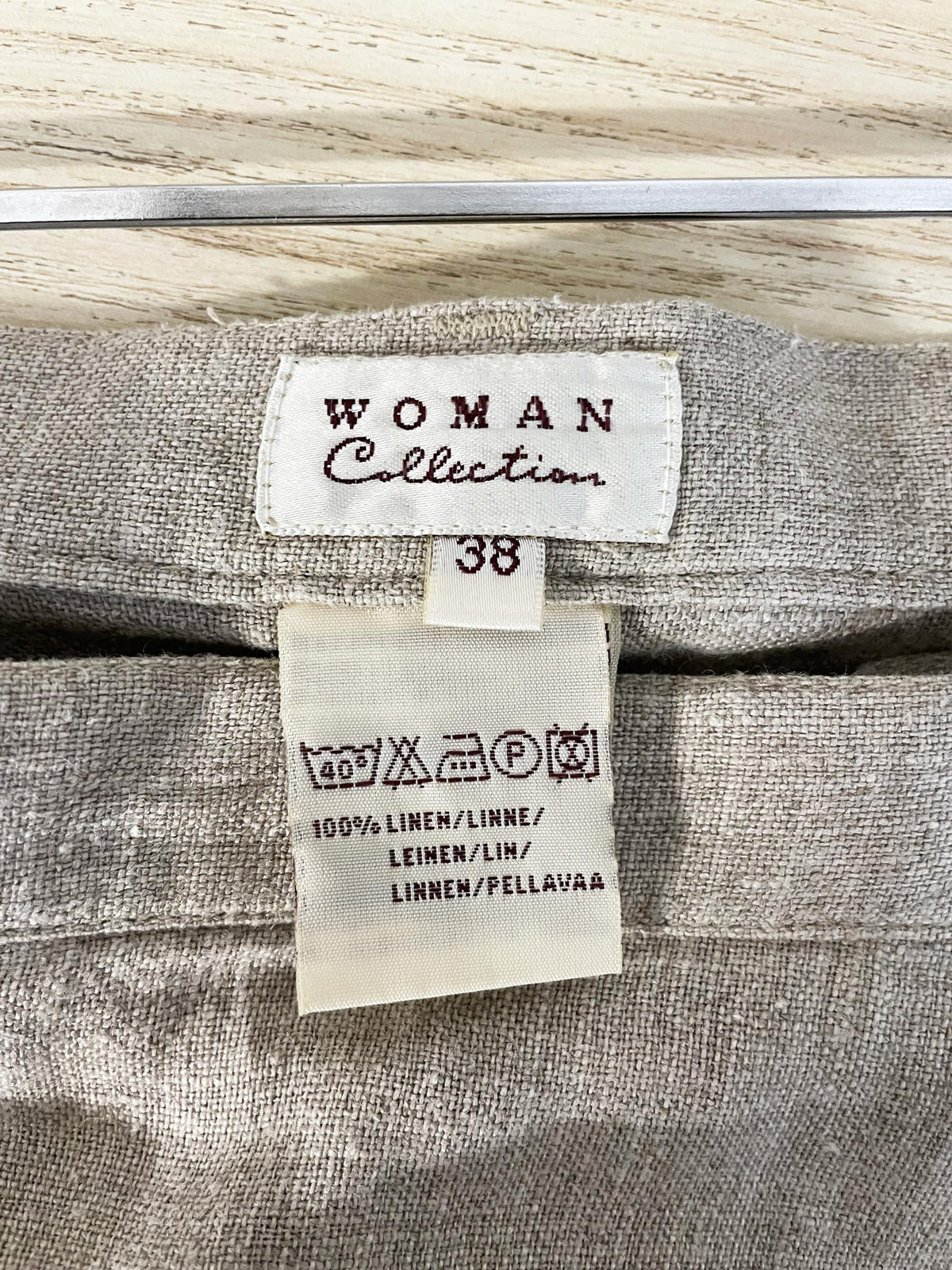 vintage woman collection 100% linen wrap maxi skirt