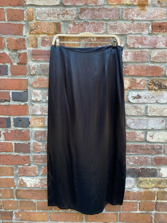 vintage beechers brook satin maxi slip skirt