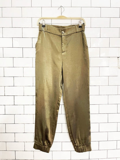 ellison satin trouser joggers - good market thrift store