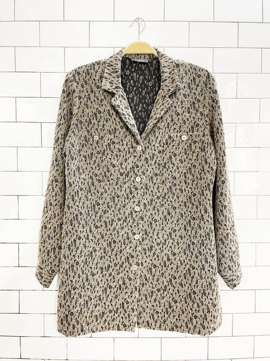 vintage 00s laura textured animal print light jacket - good market thrift store