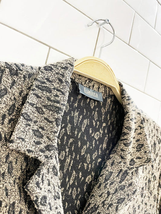 vintage 00s laura textured animal print light jacket - good market thrift store