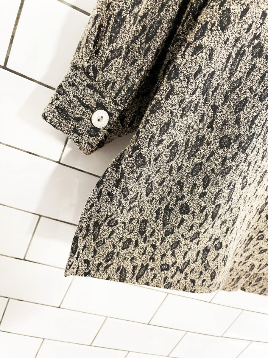 vintage 00s laura textured animal print light jacket - good market thrift store