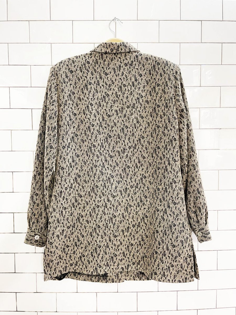 vintage 00s laura textured animal print light jacket - good market thrift store