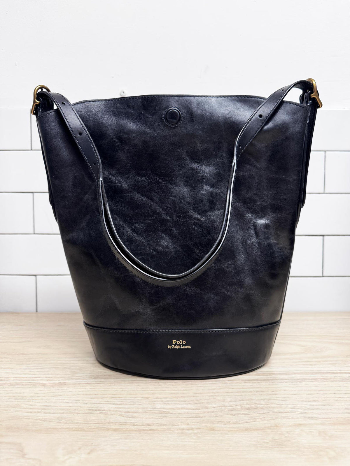 polo ralph lauren 2026 bellport leather bucket bag