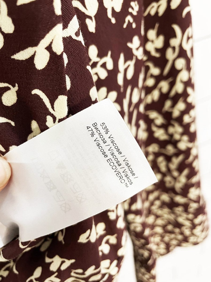 ganni micro floral printed crepe midi wrap dress - good market thrift store