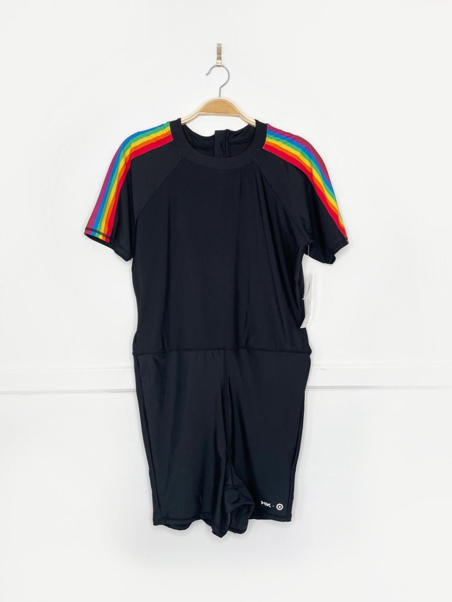 nwt humankind x target pride rainbow swim romper - good market thrift store