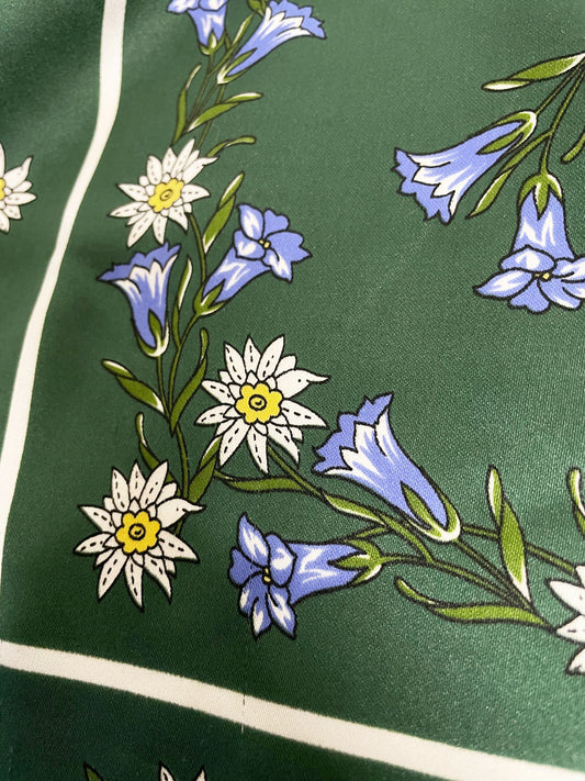 vintage silk floral xl square square scarf