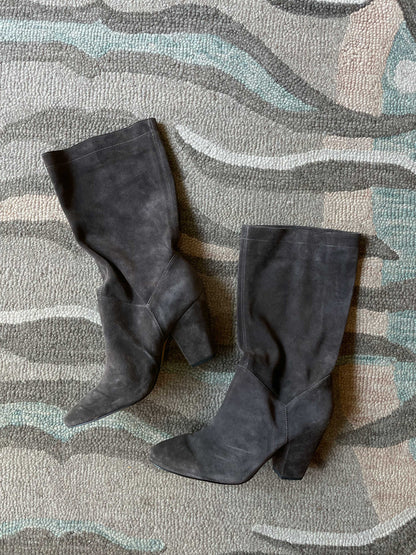 nwot 1. state suede heeled slouchy boots