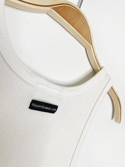 vintage 00s this ain't kansas pride shield ribbed tank top - good market thrift store