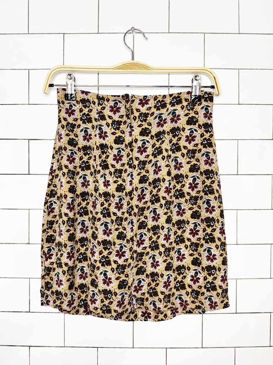 vintage 90s la belle micro floral mini skirt | made in USA