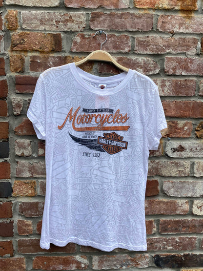 00's harley davidson burnout graphic tee