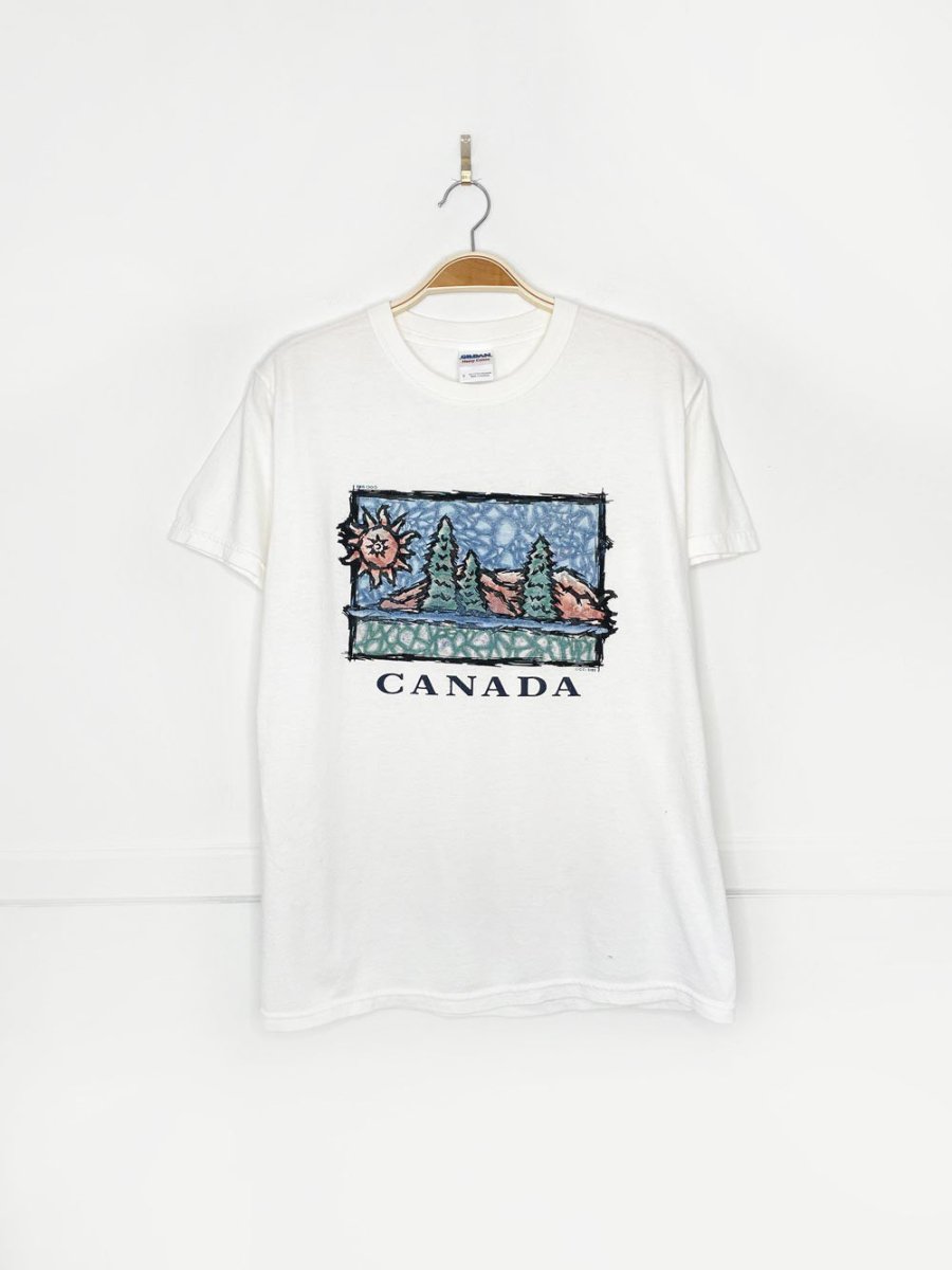 vintage 00s canada nature scene graphic tee - good market thrift store
