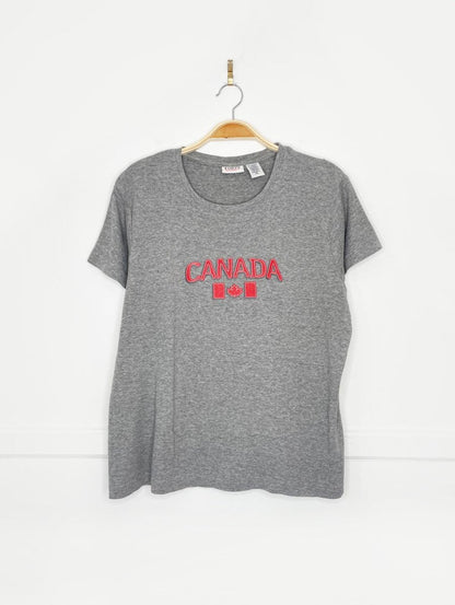 vintage 90s r&r sport canada day baby rib tee - good market thrift store