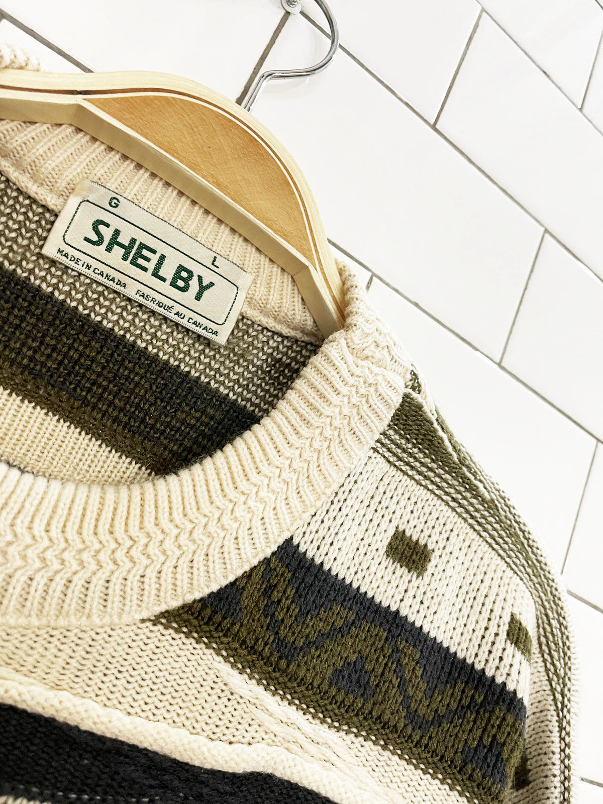 vintage shelby 3D knit dad sweater | made in canada