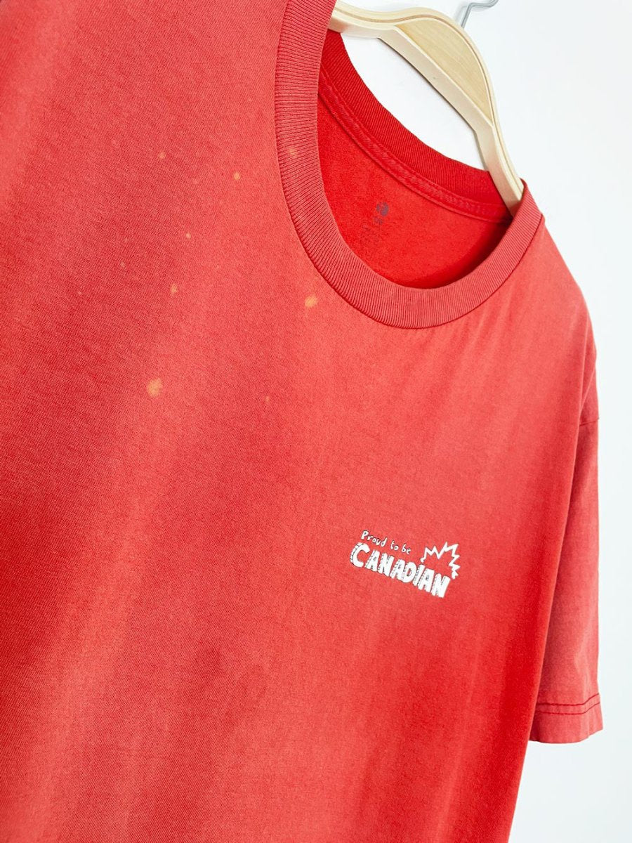 vintage 00s giant tiger proud to be canadian faded tee - good market thrift store