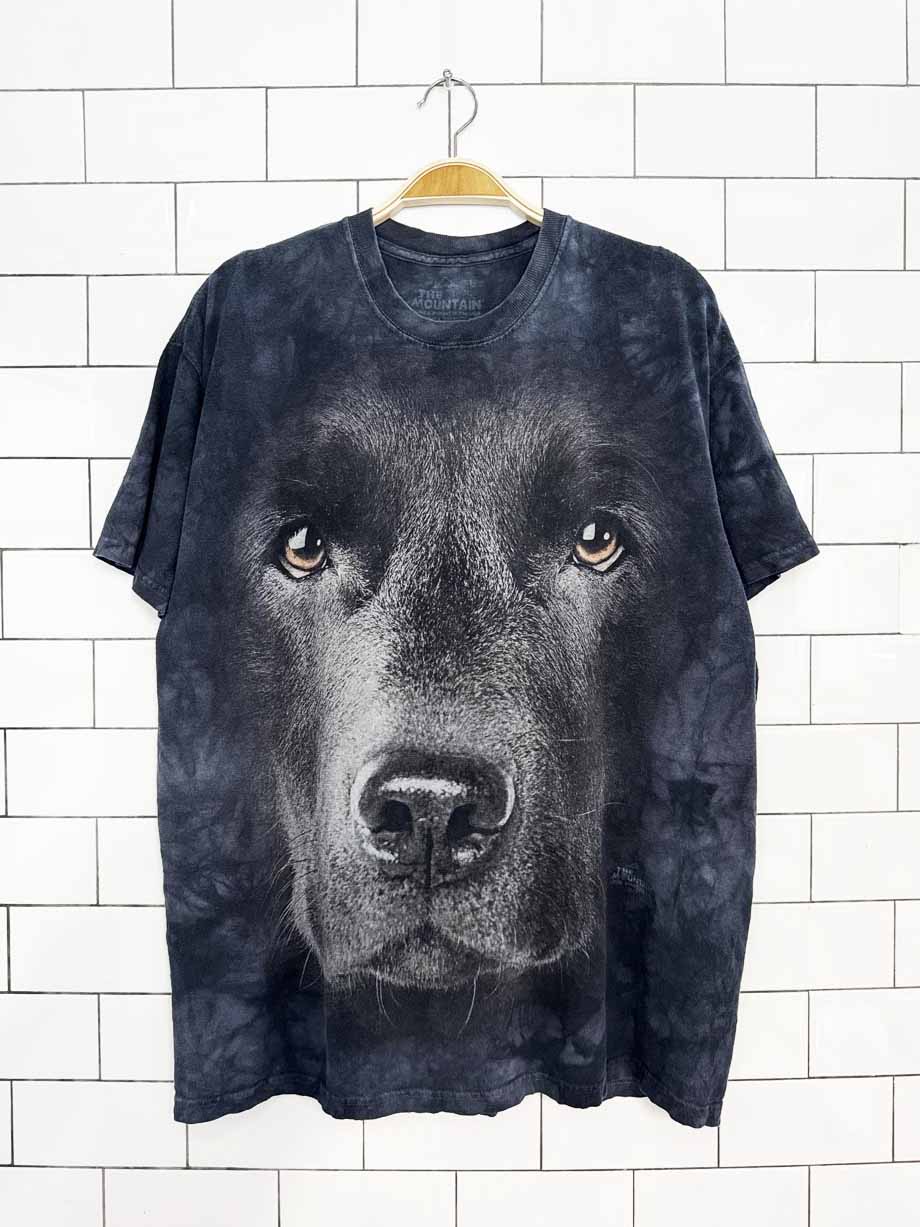 vintage 00s the mountain dog face tie dye tee | made in USA