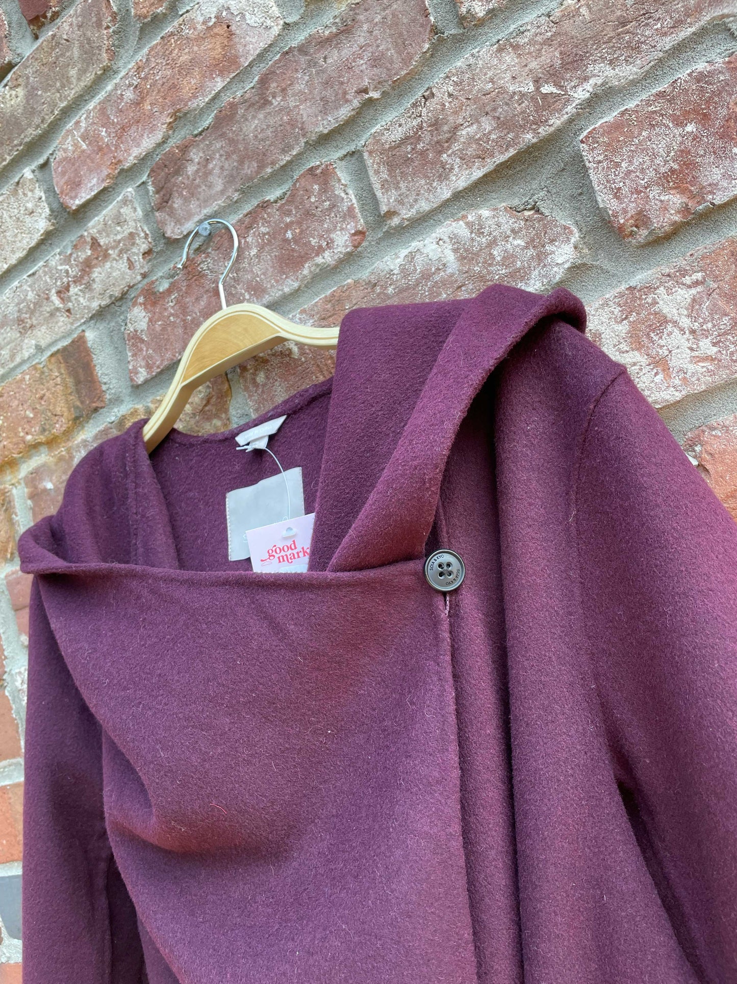 soia & kyo samia belted wrap wool coat