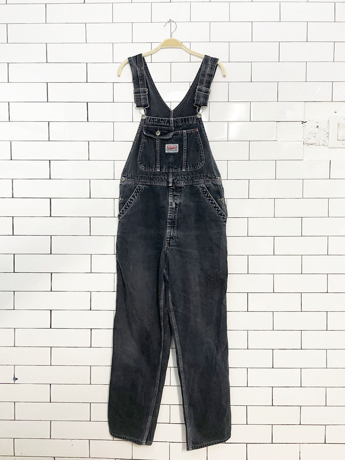 vintage 90s ikeda carpenter denim overalls | made in canada