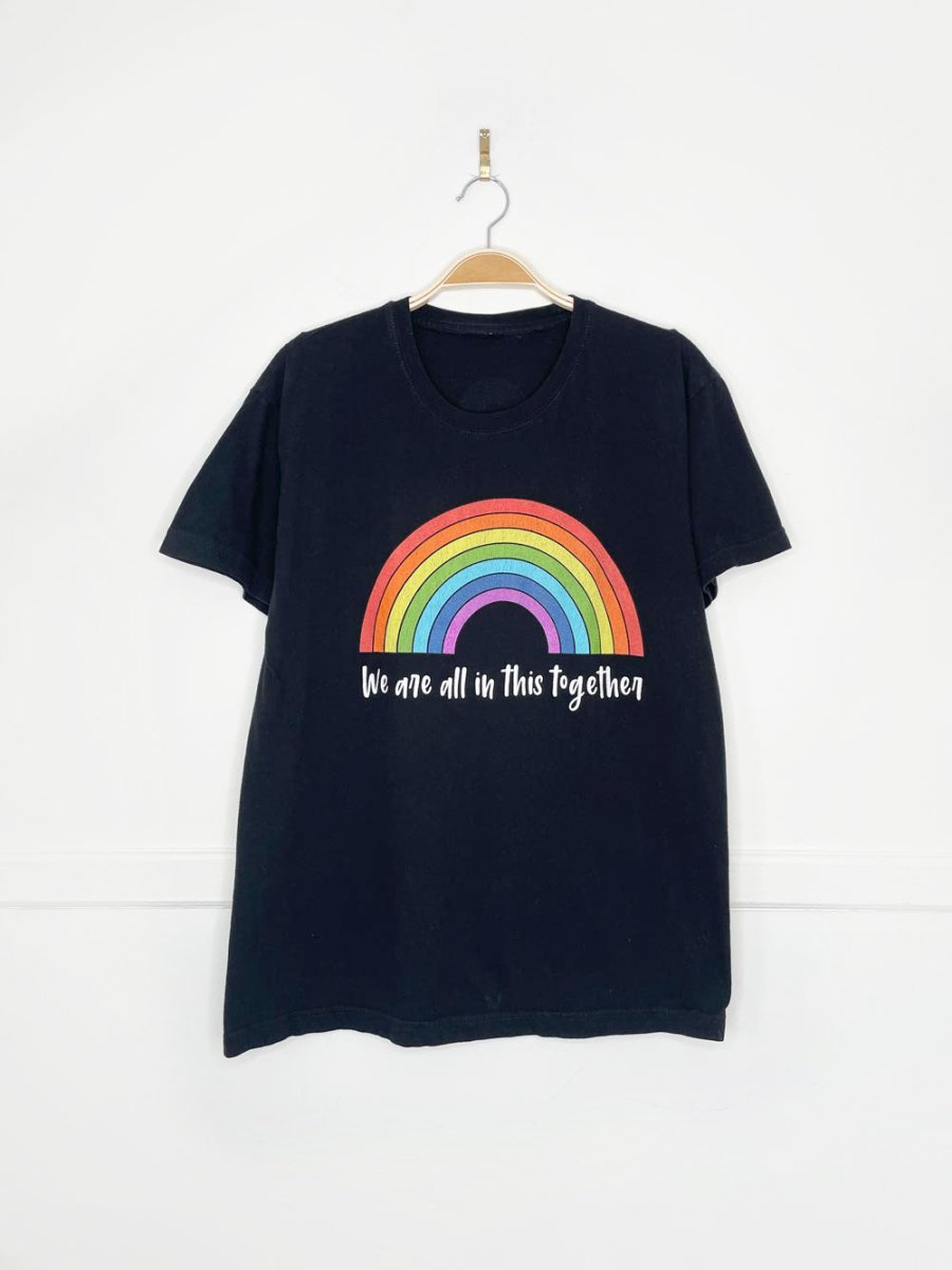 pride we are all in this together rainbow graphic tee - good market thrift store