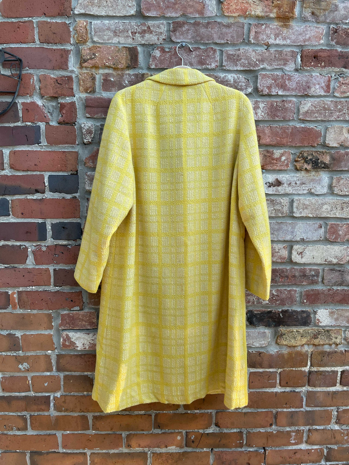vintage 60s british isles union made yellow wool jacket