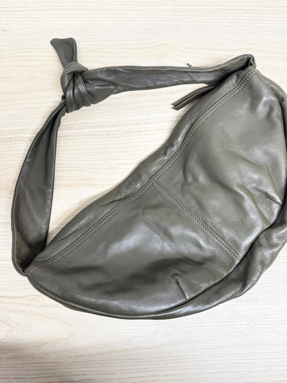 nwt free people butter leather sling banana bag | lambskin