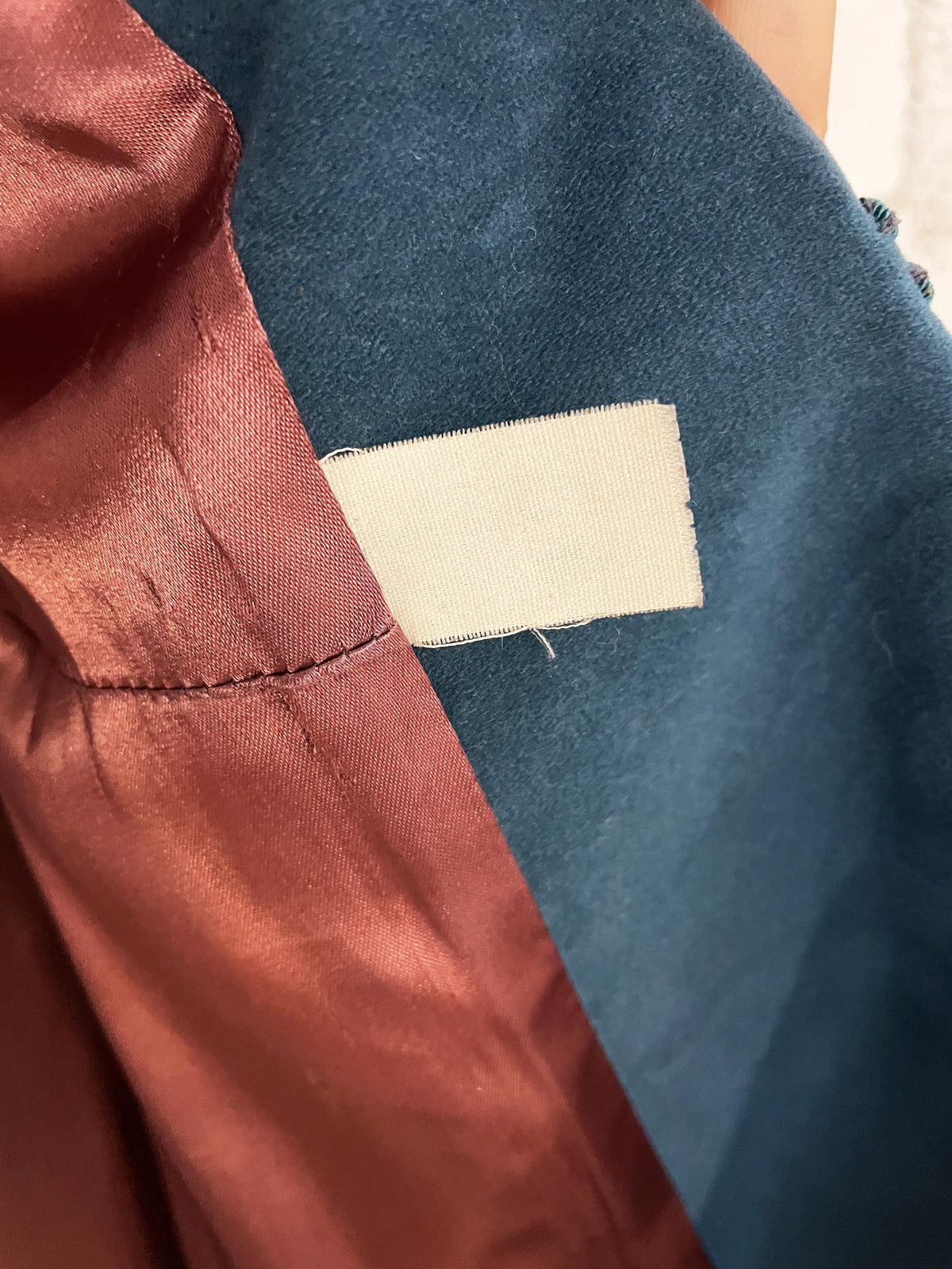 vintage 70s country pacer sheepskin trim velvet penny lane jacket