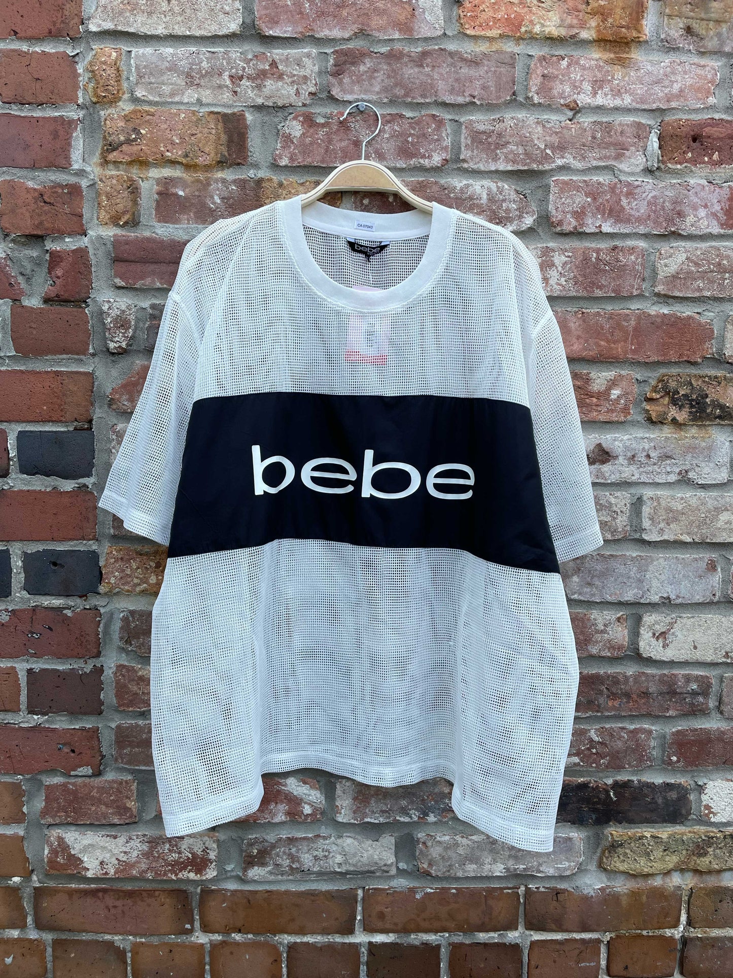 90s style bebe sport mesh panel tee