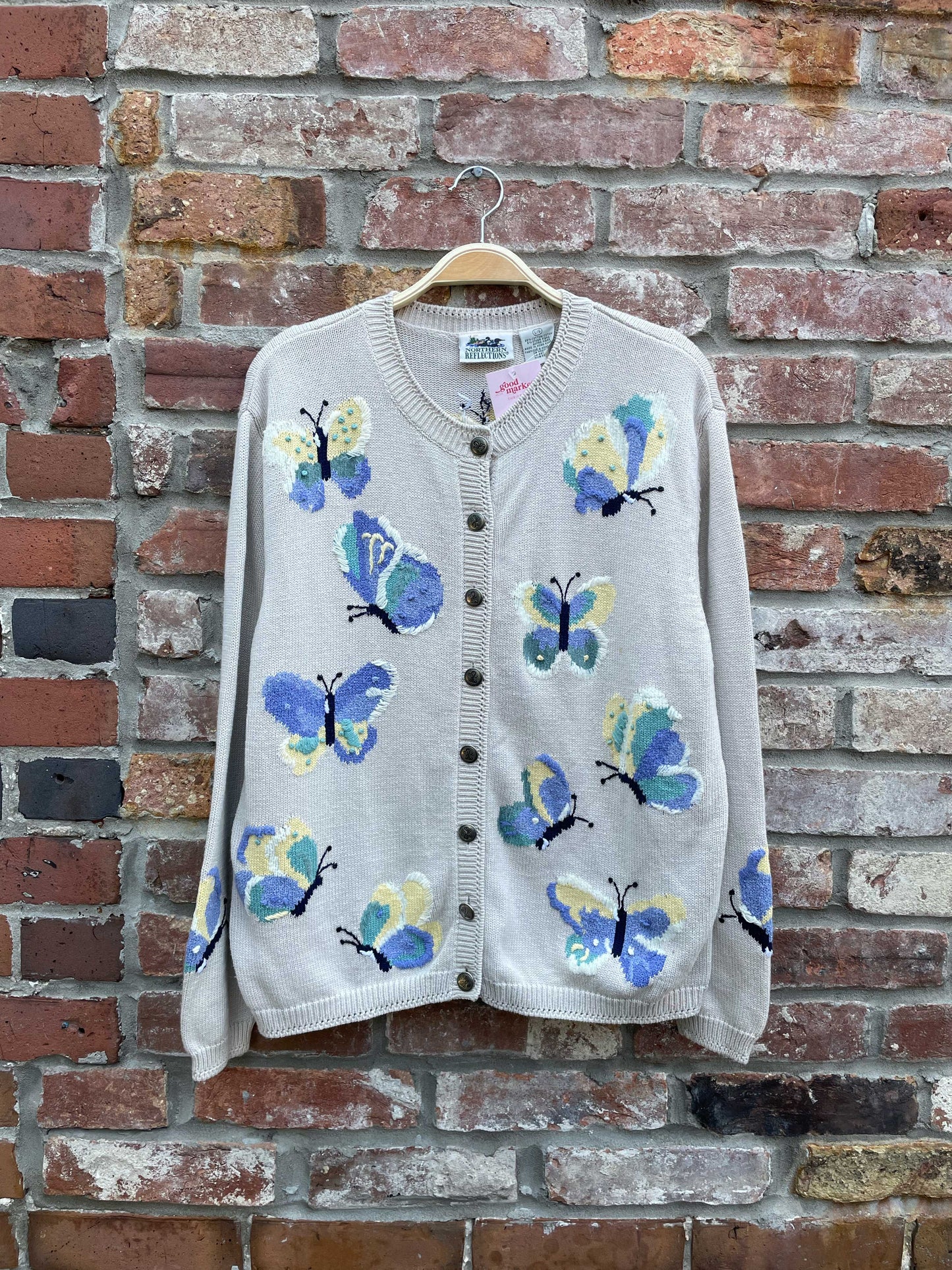 vintage NR knit butterfly cardigan