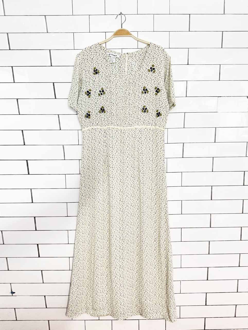vintage 00s poems micro floral maxi dress | made in India | by esteem
