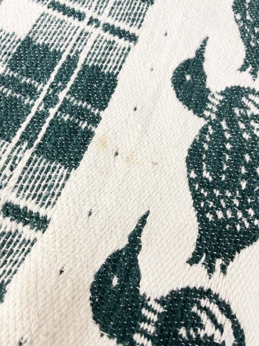 vintage 90s NR loon check knit throw blanket | northern reflections - good market thrift store