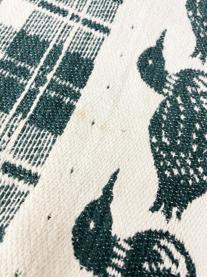 vintage 90s NR loon check knit throw blanket | northern reflections - good market thrift store