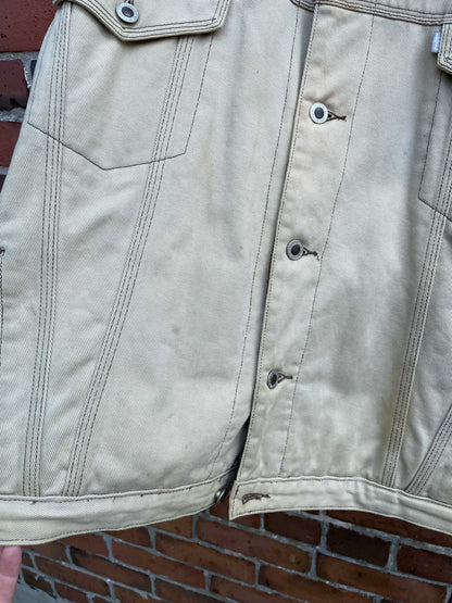 vintage levi's silvertab reversible quilted trucker jacket
