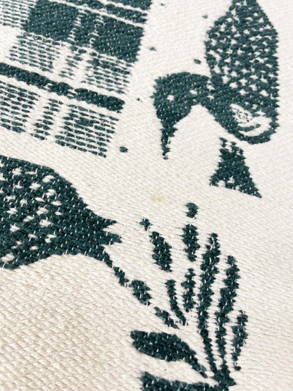 vintage 90s NR loon check knit throw blanket | northern reflections - good market thrift store