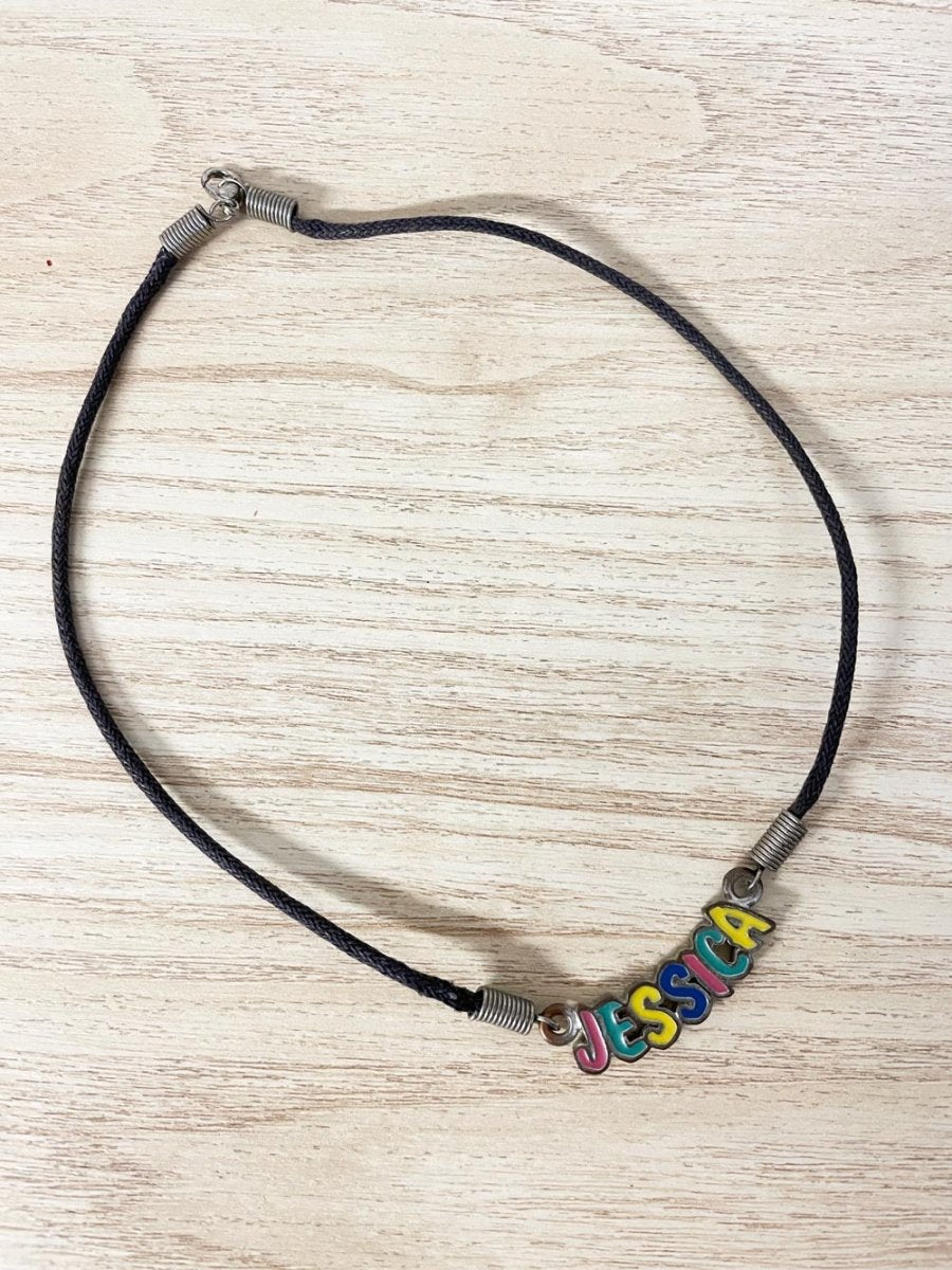 y2k jessica name neckalce - good market thrift store